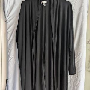 Jessica London Black Open Cardigan W/Belt